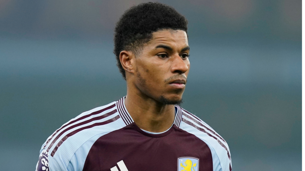 Marcus Rashford is on loan at Aston Villa from Man United