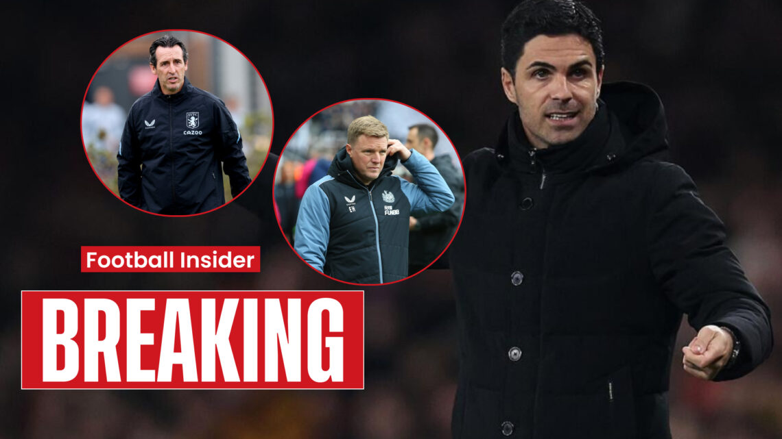 Arsenal manager Mikel Arteta Aston Villa manager Unai Emery and Newcastle manager Eddie Howe