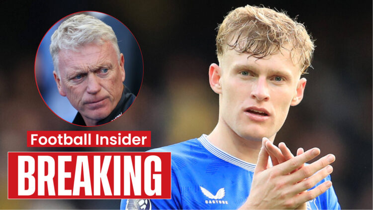 Everton manager David Moyes and Jarrad Branthwaite