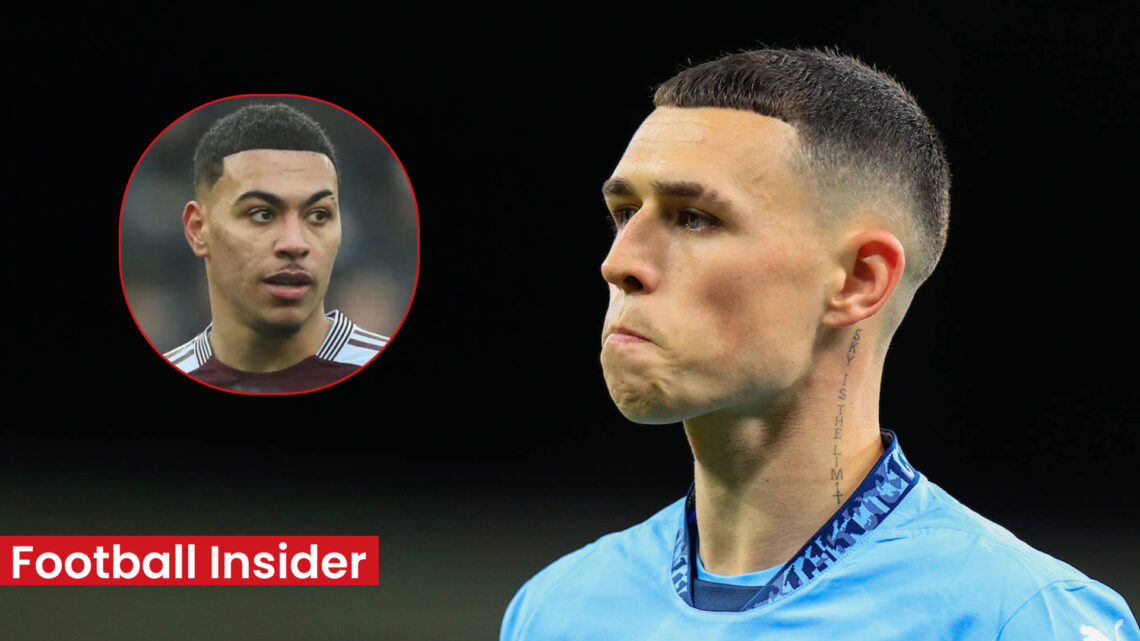 Morgan Rogers and Phil Foden after Aston Villa win