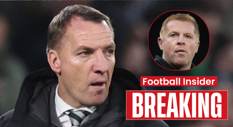 Celtic manager Brendan Rodgers and Neil Lennon