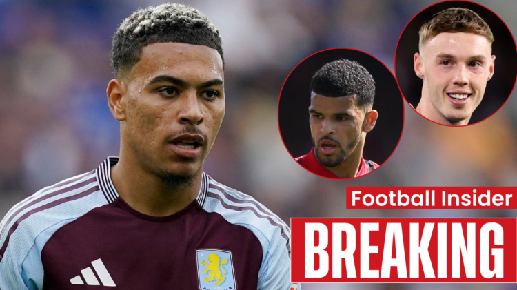 Aston Villa midfielder Morgan Rogers Cole Palmer and Dominic Solanke