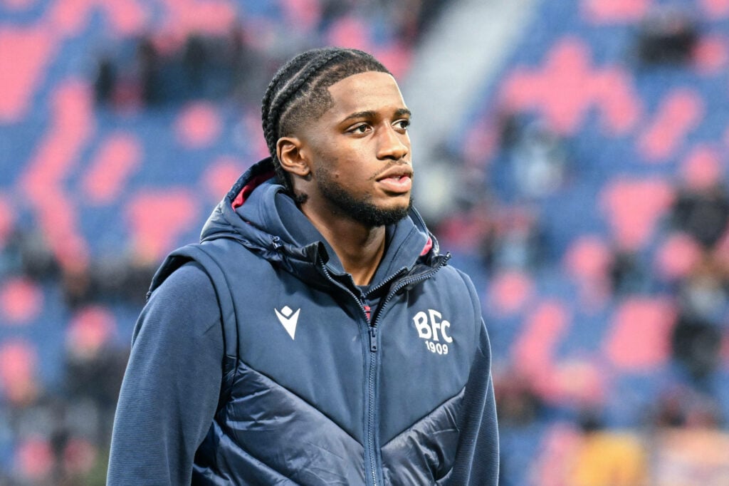 Aston Villa youngster Samuel Iling-Junior during a previous loan spell with Bologna.