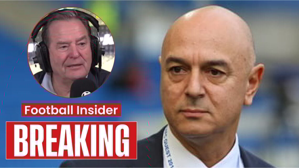 Presenter Jeff Stelling and Tottenham owner Daniel Levy