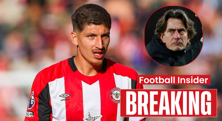 Brentford midfielder Vitaly Janelt and manager Thomas Frank
