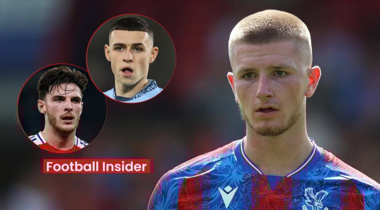 Adam Wharton, Declan Rice, Phil Foden, Crystal Palace