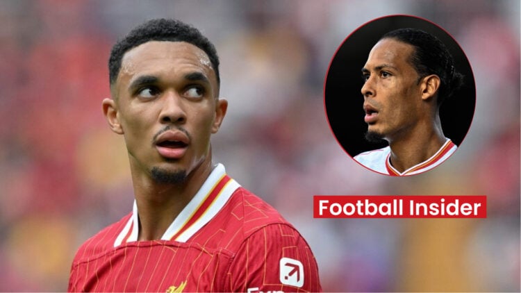 Liverpool players Trent Alexander-Arnold and Virgil van Dijk