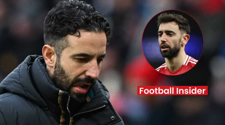 Man United manager Ruben Amorim and captain Bruno Fernandes