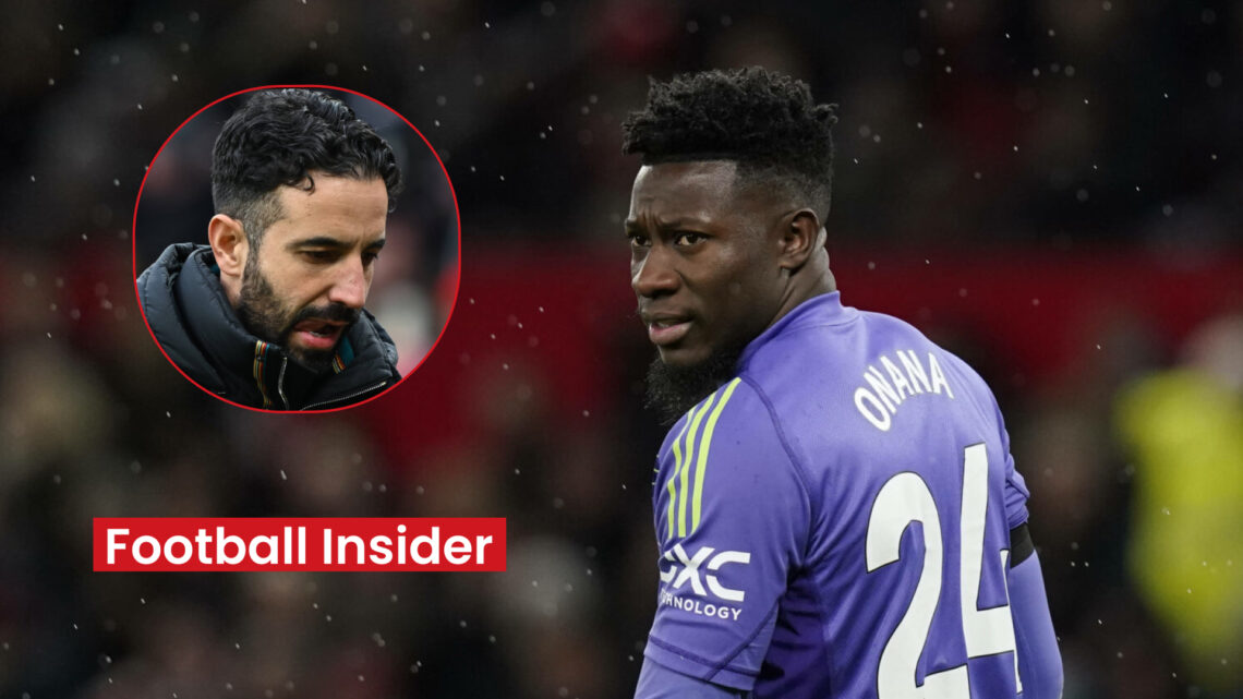 Man United manager Ruben Amorim and Onana