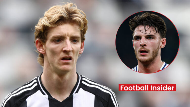 Anthony Gordon, Declan Rice, Newcastle