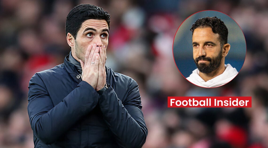 Arsenal manager Mikel Arteta and Man United manager Ruben Amorim