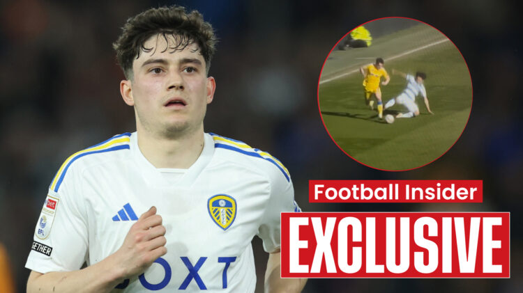 Leeds winger Dan James fouled by QPR winger Kiko Saito
