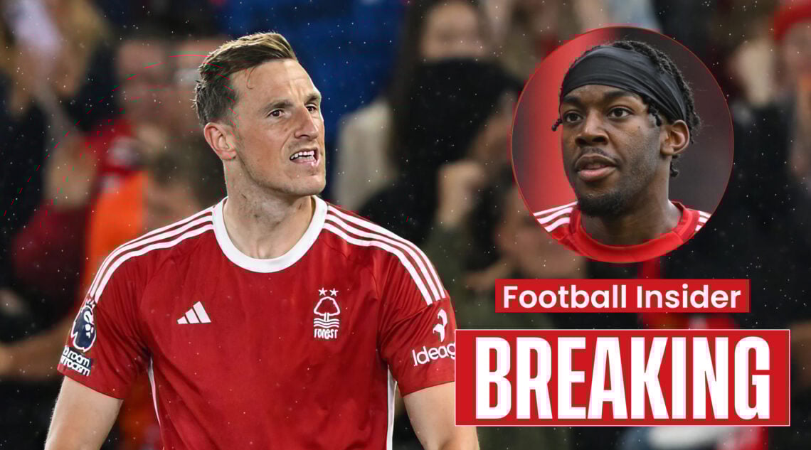 Nottingham Forest players Chris Wood and Anthony Elanga