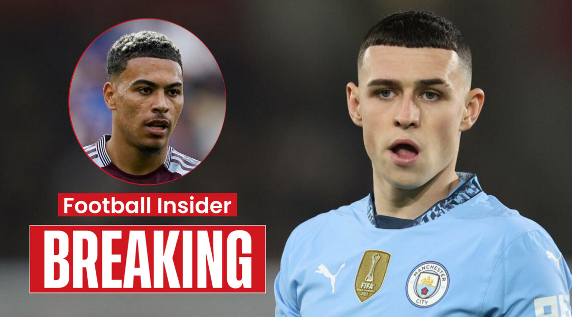 Aston Villa midfielder Morgan Rogers and Man City winger Phil Foden