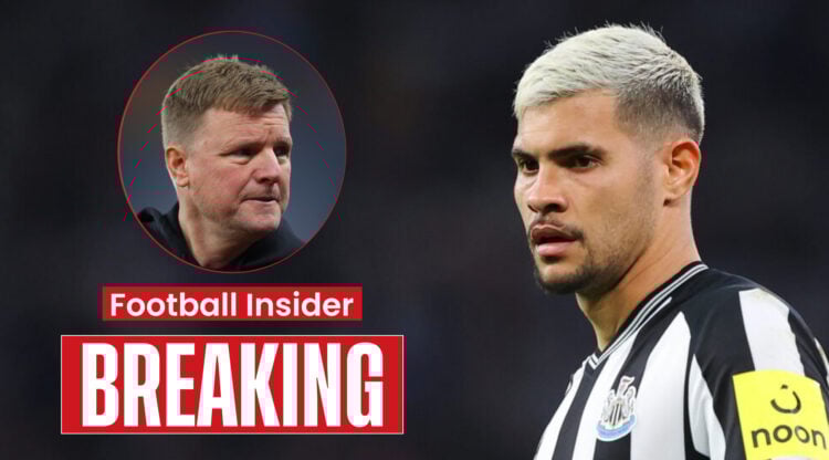Newcastle manager Eddie Howe and captain Bruno Guimaraes