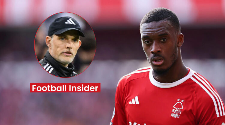 Nottingham Forest winger Callum Hudson-Odoi and England manager Thomas Tuchel