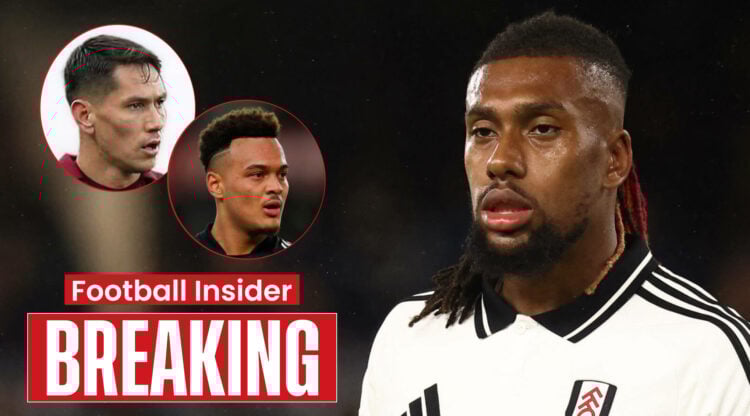 Fulham players Alex Iwobi, Rodrigo Muniz and Sasa Lukic