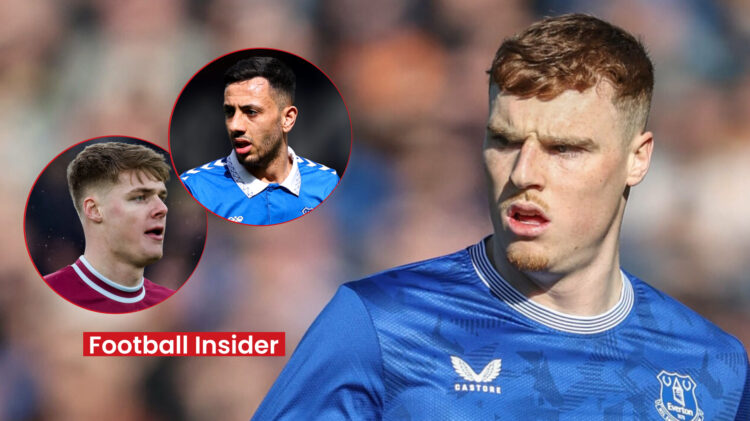 Jake O'Brien, Evan Ferguson, Dwight McNeil, Everton