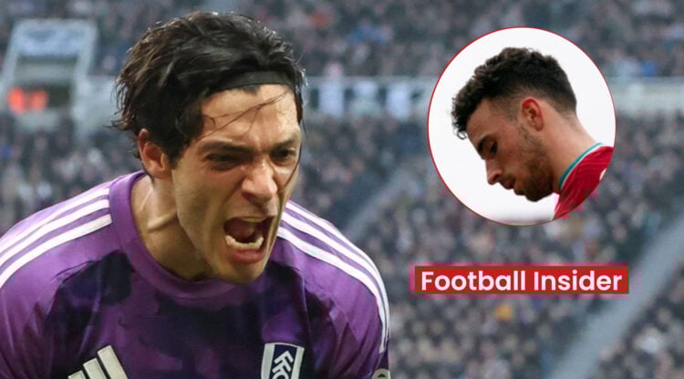 Fulham striker Raul Jimenez and Liverpool striker Diogo Jota