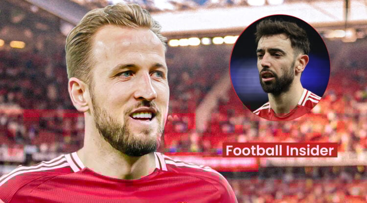 Man United captain Bruno Fernandes and Bayern Munich striker Harry Kane