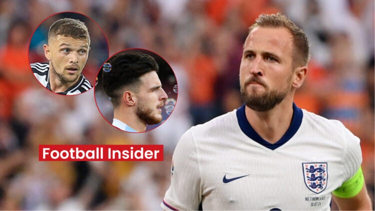 England internationals Kieran Trippier, Declan Rice and Harry Kane