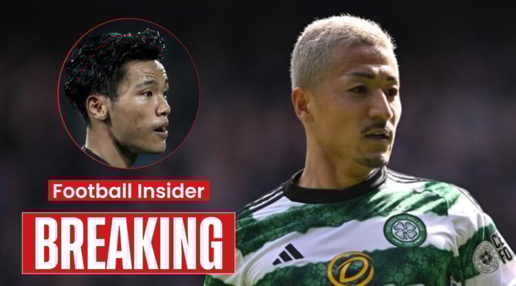 Celtic players Reo Hatate and Daizen Maeda
