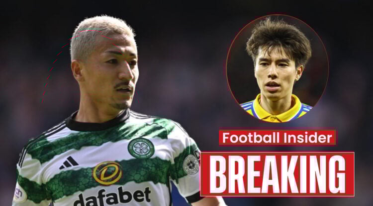 Celtic striker Daizen Maeda and Leeds midfielder Ao Tanaka
