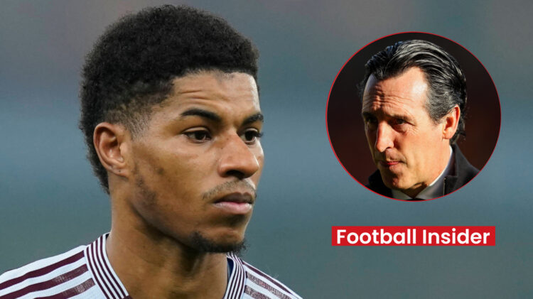 Marcus Rashford, Unai Emery, Aston Villa