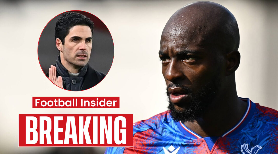 Crystal Palace striker Jean-Philippe Mateta and Arsenal manager Mikel Arteta
