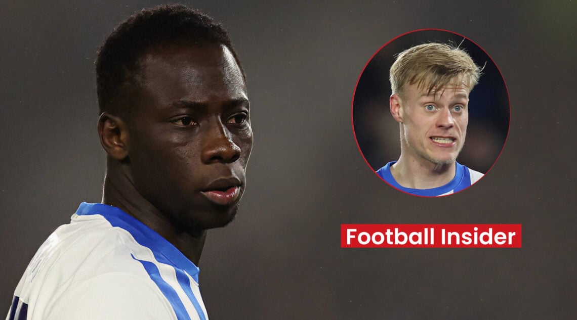 Brighton players Jan Paul van Hecke and Yankuba Minteh