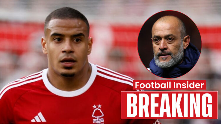 Nottingham Forest defender Murillo and manager Nuno Espirito Santo