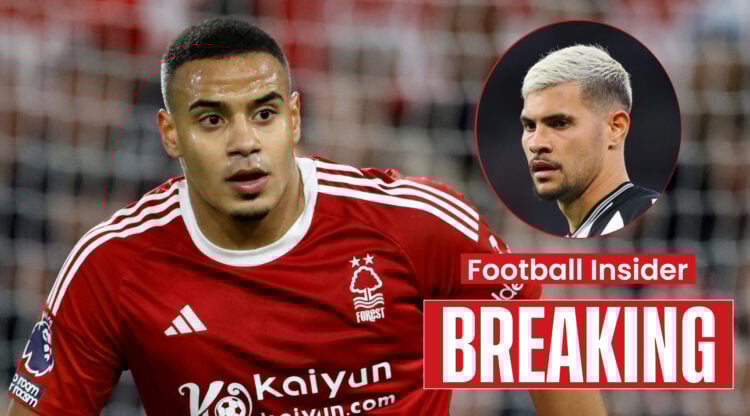 Nottingham Forest defender Murillo and Newcastle United midfielder Bruno Guimaraes