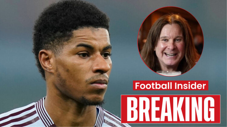 Rock star Ozzy Osbourne and Aston Villa player Marcus Rashford