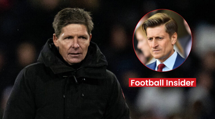 Crystal Palace chairman Steve Parish and manager Oliver Glasner