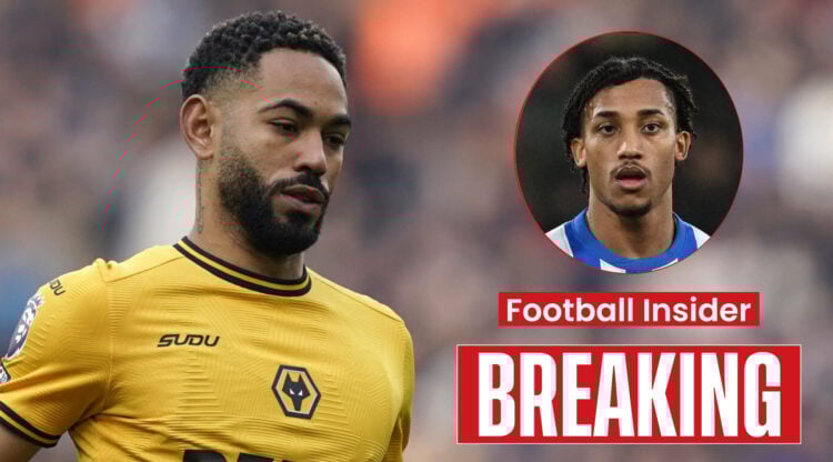 Wolves striker Matheus Cunha and Brighton striker Joao Pedro