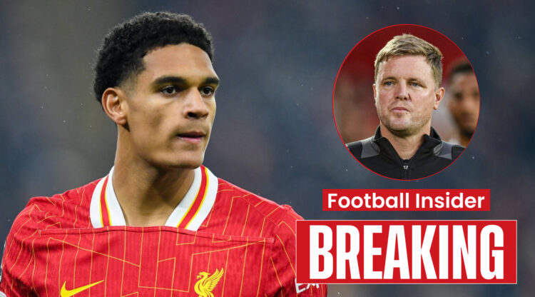 Liverpool defender Jarell Quansah and Newcastle manager Eddie Howe