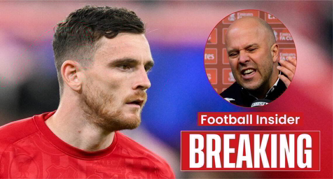 Liverpool manager Arne Slot and defender Andy Robertson