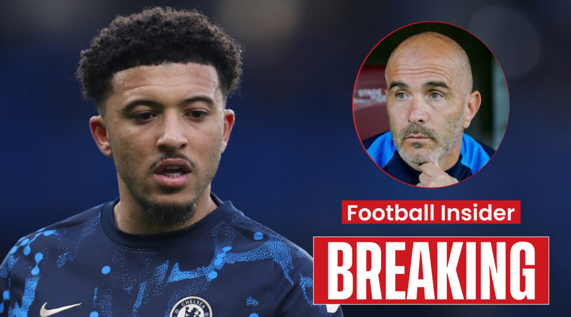 Chelsea manager Enzo Maresca and Jadon Sancho