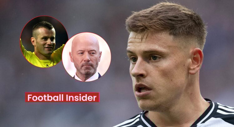 Alan Shearer, Shay Given and Newcastle winger Harvey Barnes