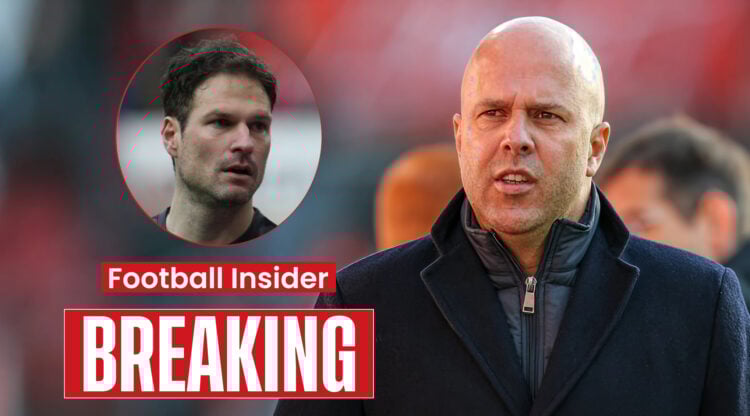 Everton goalkeeper Asmir Begovic and Liverpool manager Arne Slot