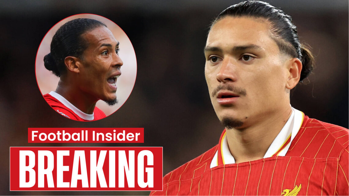 Liverpool players Virgil van Dijk and Darwin Nunez