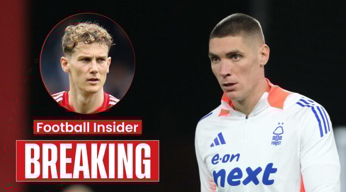 Nottingham Forest players Ryan Yates and Nikola Milenkovic