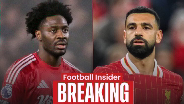 Nottingham Forest defender Ola Aina and Liverpool forward Mohamed Salah