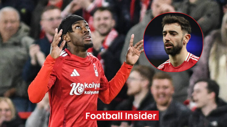 Anthony Elang Nottingham Forest Bruno Fernandes Man United