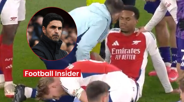 Arsenal manager Mikel Arteta and defender Gabriel Magalhaes