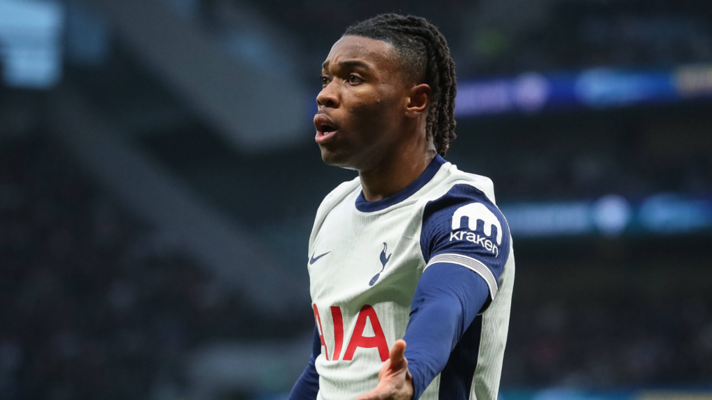 Destiny Udogie looking focused for Tottenham