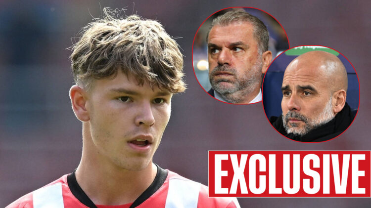 Tyler Dibling Postecoglou Guardiola Manchester City