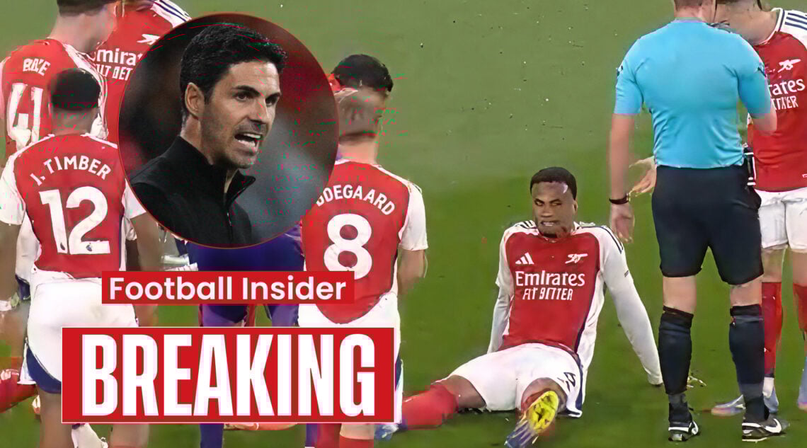 Arsenal manager Mikel Arteta and defender Gabriel Magalhaes