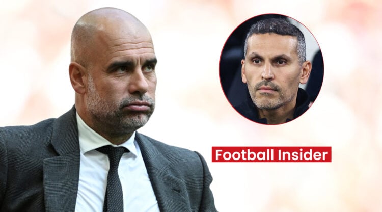 Man City chairman Khaldoon Al Mubarak and manager Pep Guardiola
