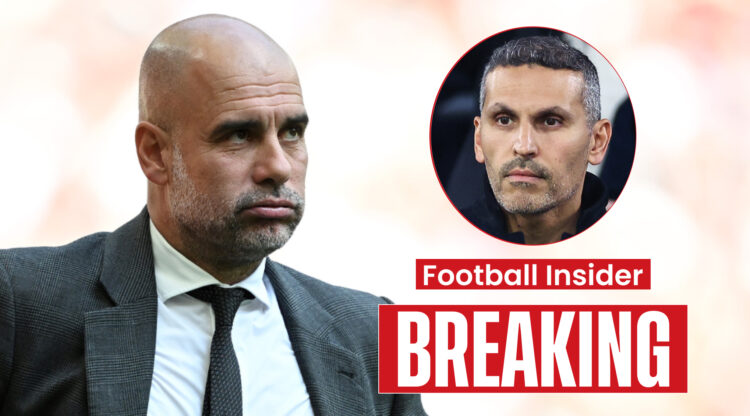Man City chairman Khaldoon Al Mubarak and manager Pep Guardiola